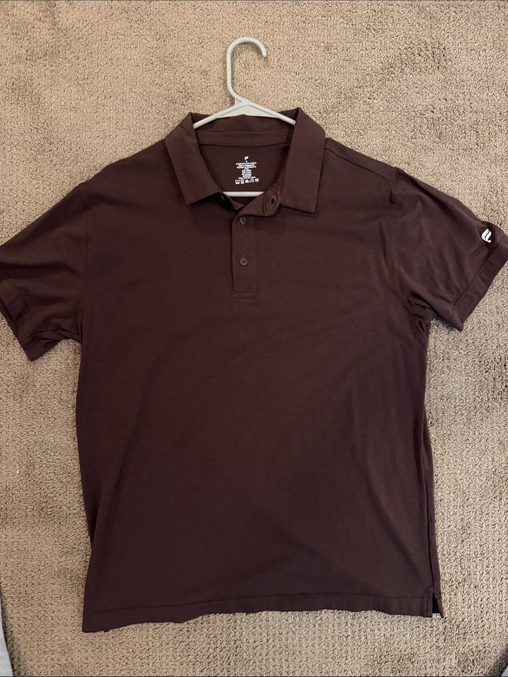 Fabletics Men's Dark Brown Polo Shirt
